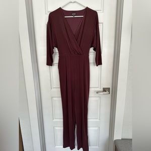 Express burgundy jumpsuit